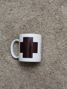WONDERMUGS Mug For Hot or Cold Beverage Color White 4 inch Tall with Cross